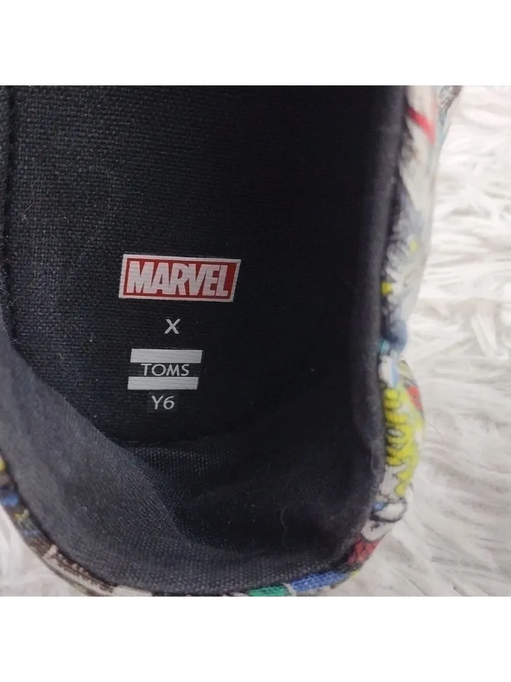 𝅺Toms X Marvel Tiny Alpargata Comic Book Pop Print Slip On Casual Sneaker Shoe